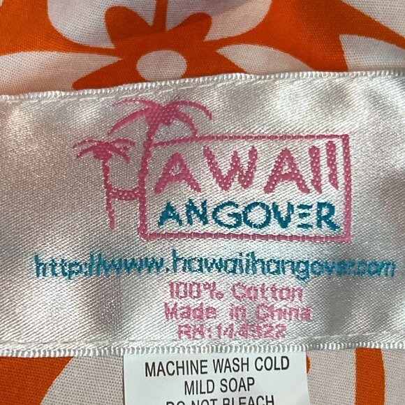 Hawaiian Mini Dress Orange Floral - Picture 10 of 12